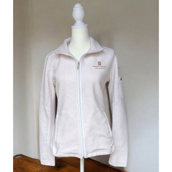 VTG The Ritz Carlton Dove Mountain Arizona Womens White Ribbed Jacket Full Zip M - Picture 7 of 16
